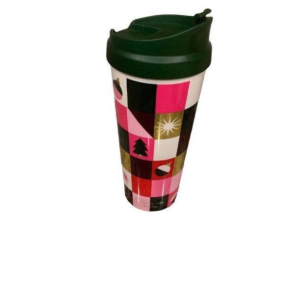 Kate Spade Christmas Holiday Joy Coffee Tumbler Cup - Picture 2 of 9